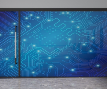 Modern Glass Screen Partition-ID:345194103