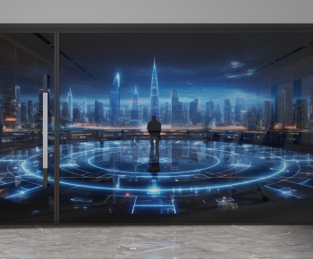 Modern Glass Screen Partition-ID:734050324