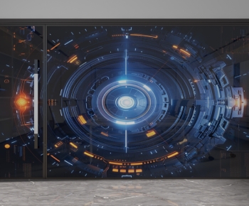 Modern Glass Screen Partition-ID:415040978