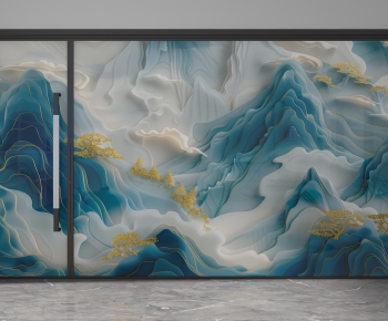 New Chinese Style Glass Screen Partition-ID:873680174