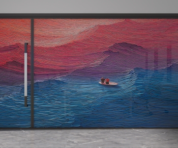 Modern Glass Screen Partition-ID:419146064