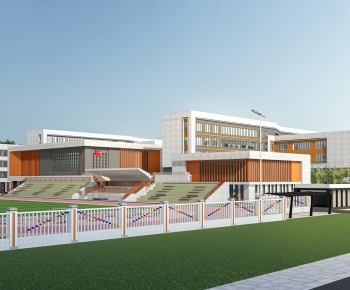 Modern School Building-ID:859129427