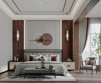 New Chinese Style Bedroom-ID:362550021