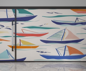 Modern Glass Screen Partition-ID:195941937