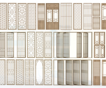New Chinese Style Wooden Screen Partition-ID:308473113