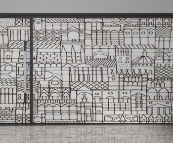 Modern Glass Screen Partition-ID:818748953