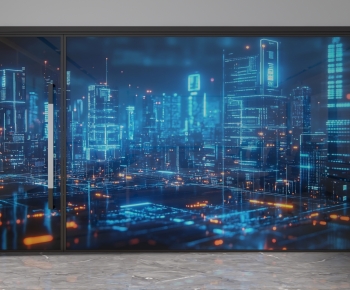 Modern Glass Screen Partition-ID:475703009