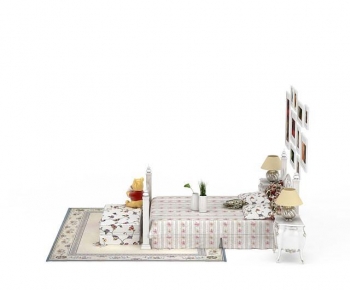 Idyllic Style Double Bed-ID:895109277