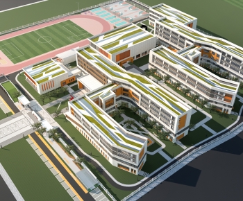 Modern Architectural Bird's-eye View Planning-ID:907932049