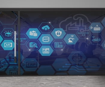 Modern Glass Screen Partition-ID:451111085