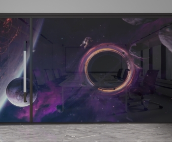 Modern Glass Screen Partition-ID:771461018