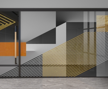 Modern Glass Screen Partition-ID:738105066
