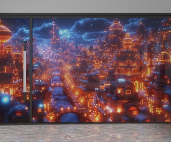 Modern Glass Screen Partition-ID:214590079