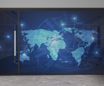 Modern Glass Screen Partition-ID:902829291