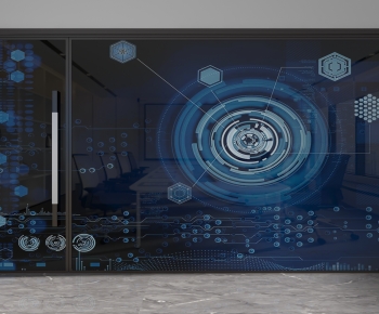 Modern Glass Screen Partition-ID:691490894