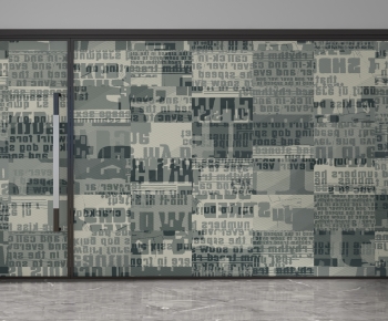 Modern Glass Screen Partition-ID:790348055