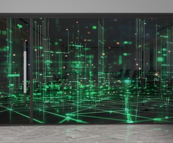 Modern Glass Screen Partition-ID:489110952