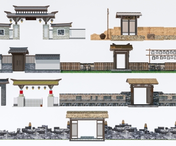Chinese Style Facade Element-ID:514199755