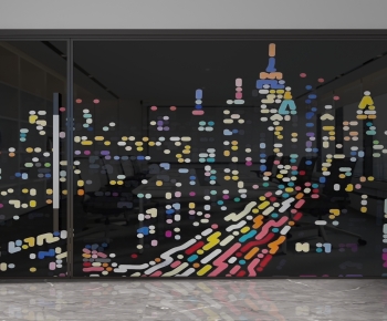 Modern Glass Screen Partition-ID:510936026