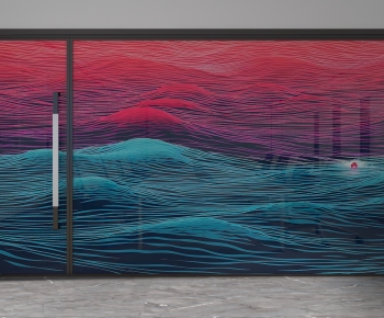 Modern Glass Screen Partition-ID:471399077