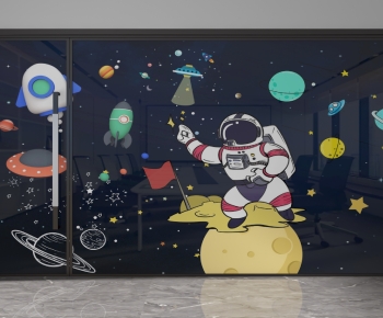 Modern Glass Screen Partition-ID:245491034