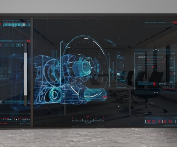 Modern Glass Screen Partition-ID:486449006