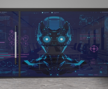 Modern Glass Screen Partition-ID:981076003