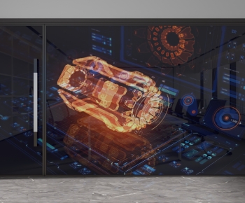 Modern Glass Screen Partition-ID:837415938