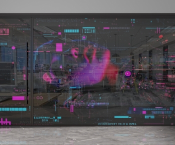 Modern Glass Screen Partition-ID:447469951