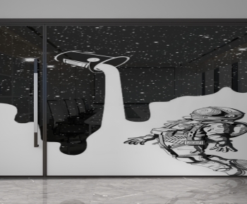 Modern Glass Screen Partition-ID:109340914