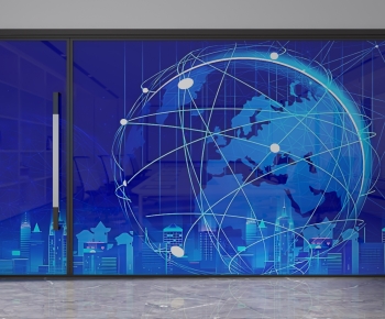 Modern Glass Screen Partition-ID:417929895