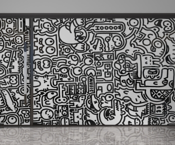 Modern Glass Screen Partition-ID:779719111