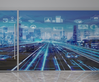 Modern Glass Screen Partition-ID:848762998