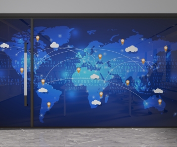 Modern Glass Screen Partition-ID:400366073