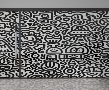 Modern Glass Screen Partition-ID:229712017