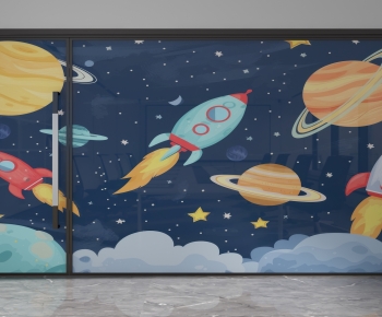 Modern Glass Screen Partition-ID:741745956