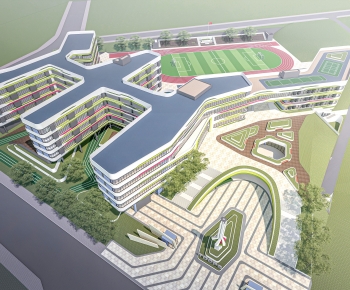 Modern Architectural Bird's-eye View Planning-ID:522600894