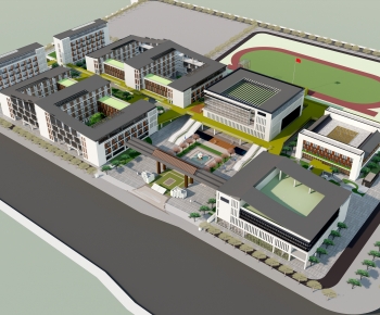 Modern Architectural Bird's-eye View Planning-ID:124089748