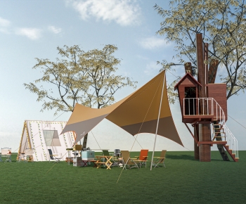 Modern Park Landscape-ID:681381944