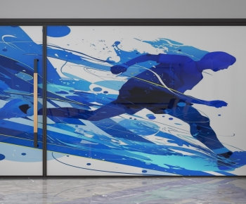 Modern Glass Screen Partition-ID:765851021