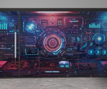 Modern Glass Screen Partition-ID:448581936