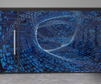 Modern Glass Screen Partition-ID:127360839