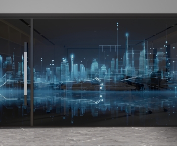 Modern Glass Screen Partition-ID:129340893