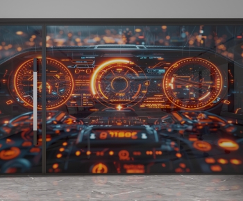 Modern Glass Screen Partition-ID:541300065