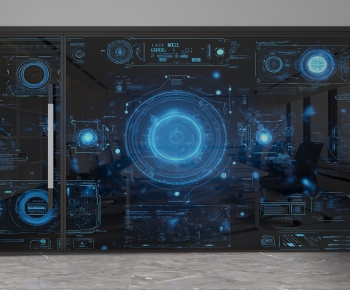 Modern Glass Screen Partition-ID:365099917