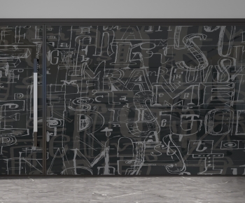 Modern Glass Screen Partition-ID:506792074