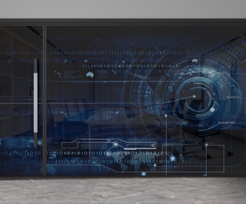 Modern Glass Screen Partition-ID:268723011