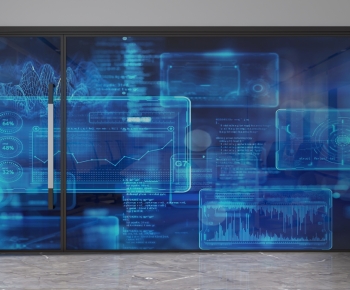 Modern Glass Screen Partition-ID:421319967