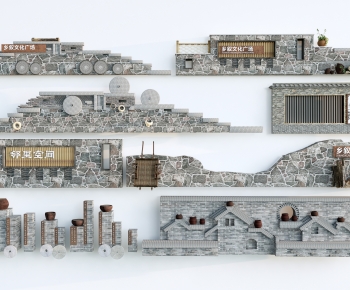 New Chinese Style Landscape Wall-ID:334886072