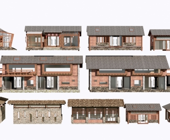 新中式乡村民房自建房组合-ID:331537969